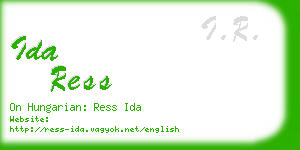 ida ress business card